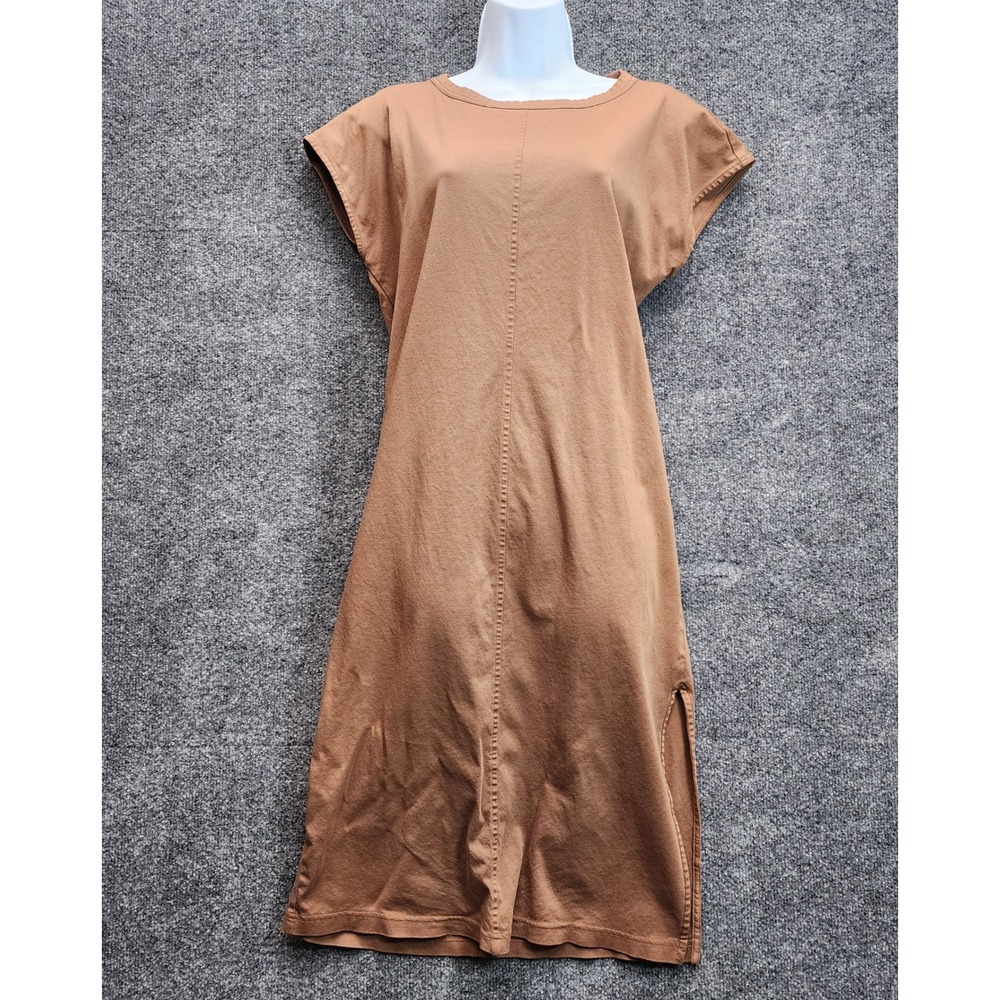 Everlane Luxe Cotton Side-Slit Tee Dress Women Minimalist Casual Midi Size M